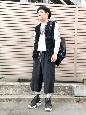 「THREE BLIND MICE（スリーブラインドマイス）のアイテム（帽子）」を使った、yopeさん（メンズ・174cm）の春コーディネート