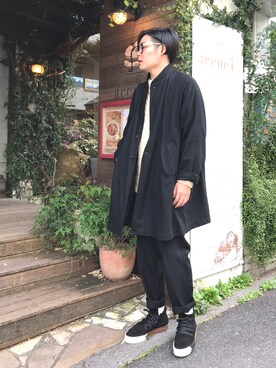 「おでかけ」｜「アイテム（その他アウター）」を使った、yopeさん（メンズ・174cm）の秋コーディネート