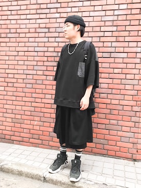 「BLACK COMME des GARCONS（ブラックコムデギャルソン）のアイテム（スラックス）」を使った、yopeさん（メンズ・174cm）の春コーディネート