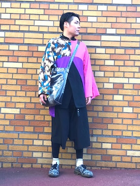 「COMME des GARCONS HOMME DEUX（コムデギャルソンオムドゥ）のアイテム（シューズ）」を使った、yopeさん（メンズ・174cm）の春コーディネート