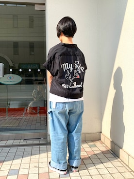 「RNA」｜「アイテム（スリッポン）」を使った、yopeさん（レディース・153cm）の夏コーディネート
