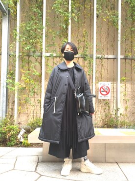 「tricot COMME des GARCONS（トリココムデギャルソン）のアイテム（その他アウター）」を使った、yopeさん（レディース・153cm）の冬コーディネート