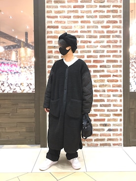 「I am I in fact...（アイアムアイインファクト）のアイテム（その他アウター）」を使った、yopeさん（レディース・153cm）の冬コーディネート