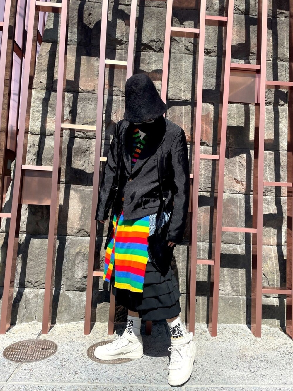 COMME des GARCONS HOMME PLUSのハットを使った人気ファッション