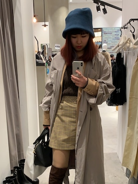 「ADER error（アーダーエラー）のアイテム（スカート）」を使った、mymiuzi0401さん（レディース・154cm）の冬コーディネート