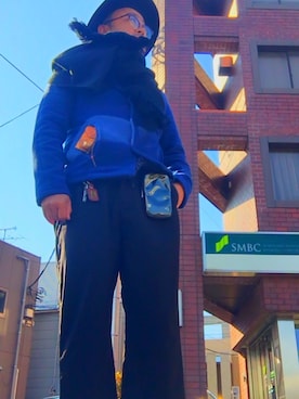 「no brand（ノーブランド）のアイテム（ピーコート）」を使った、hakaseさん（メンズ・169cm）の冬コーディネート