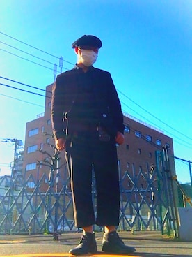 「COMME CA DU MODE（コムサデモード）のアイテム（帽子）」を使った、hakaseさん（メンズ・169cm）の冬コーディネート