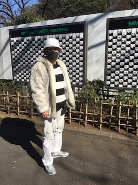 「ホッキョクグマ」｜hakaseさん（メンズ・169cm）の冬コーディネート
