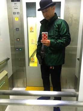 「UK」｜「アイテム（ナイロンジャケット）」を使った、hakaseさん（メンズ・169cm）の冬コーディネート