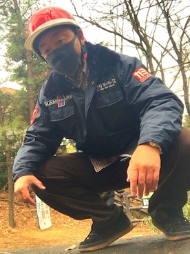 「KAMINARI（カミナリ）のアイテム」を使った、hakaseさん（メンズ・169cm）の春コーディネート