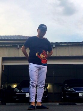 「アイテム（スリッポン、ブルー系）」を使った、hakaseさん（メンズ・169cm）の春コーディネート