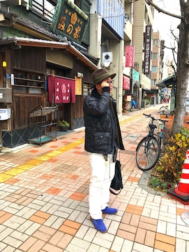 「COMME CA ISM（コムサイズム）のアイテム（シューズ）」を使った、hakaseさん（メンズ・169cm）の冬コーディネート