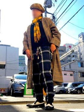 「DAKS（ダックス）のアイテム（その他アウター）」を使った、hakaseさん（メンズ・169cm）の秋コーディネート