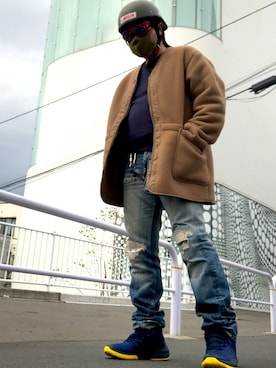 「COMME CA ISM（コムサイズム）のアイテム（スウェット）」を使った、hakaseさん（メンズ・169cm）の春コーディネート