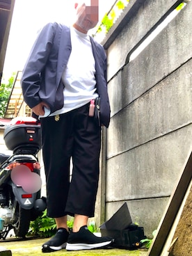 「ＵＶカット」｜「アイテム（ブルゾン）」を使った、hakaseさん（メンズ・169cm）の夏コーディネート