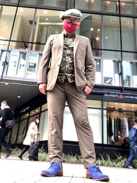 「COMME CA ISM（コムサイズム）のアイテム（シューズ）」を使った、hakaseさん（メンズ・169cm）の秋コーディネート