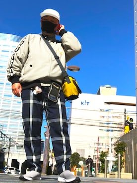 「Champion（チャンピオン）のアイテム（ショルダーバッグ）」を使った、hakaseさん（メンズ・169cm）の冬コーディネート