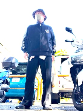 「Kappa（カッパ）のアイテム（帽子）」を使った、hakaseさん（メンズ・169cm）の春コーディネート