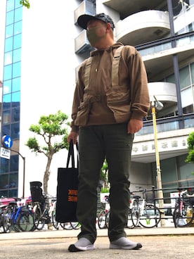 「しまむら（シマムラ）のアイテム（キャップ）」を使った、hakaseさん（メンズ・169cm）の春コーディネート