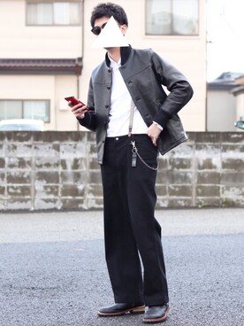 Slow Wear Lion スローウェアーライオン エンジニアブーツ オリジナルラグソール を使った人気ファッションコーディネート Wear