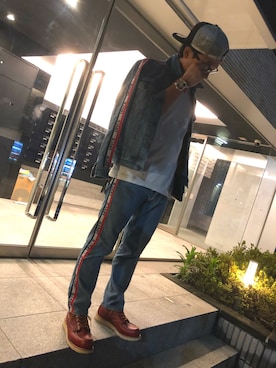 「RED KAP（レッドキャップ）のアイテム（Tシャツ/カットソー）」を使った、なむ君さん（メンズ・172cm）の秋コーディネート
