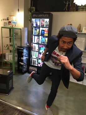 「TOPMAN（トップマン）のアイテム（スラックス）」を使った、Masato IiDaさん（メンズ・178cm）の春コーディネート