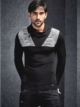 「ハイネックトップス」｜【相互】BIN-1 LIMITEDさん（メンズ・170cm）の秋コーディネート