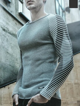 「クルーネックニット」｜【相互】BIN-1 LIMITEDさん（メンズ・170cm）の秋コーディネート