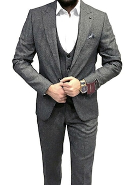 「スーツコーデ」｜【相互】BIN-1 LIMITEDさん（メンズ・170cm）の秋コーディネート