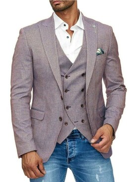 「アイテム（スーツジャケット、パープル系）」を使った、【相互】BIN-1 LIMITEDさん（メンズ・170cm）の秋コーディネート