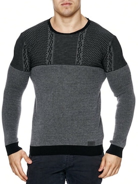 「クルーネックニット」｜【相互】BIN-1 LIMITEDさん（メンズ・170cm）の秋コーディネート