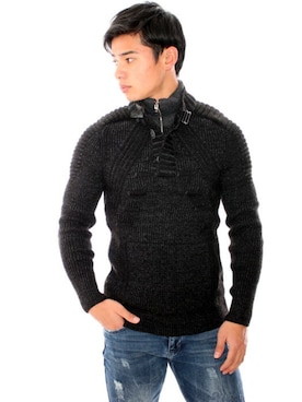 「ハイネックトップス」｜【相互】BIN-1 LIMITEDさん（メンズ・170cm）の冬コーディネート