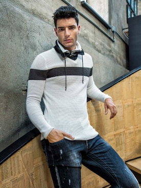 「ハイネックトップス」｜【相互】BIN-1 LIMITEDさん（メンズ・170cm）の冬コーディネート