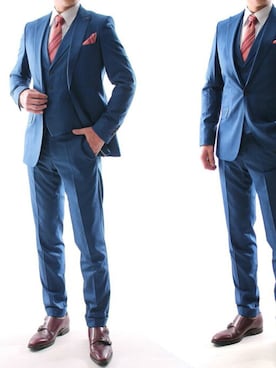 「スーツコーデ」｜【相互】BIN-1 LIMITEDさん（メンズ・170cm）の春コーディネート