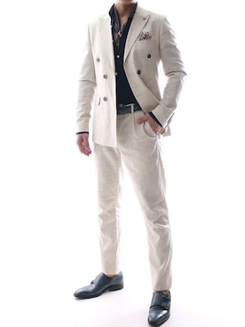 「スーツコーデ」｜【相互】BIN-1 LIMITEDさん（メンズ・170cm）の春コーディネート