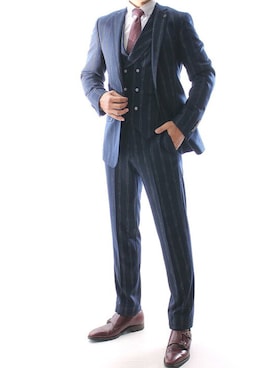 「スーツコーデ」｜【相互】BIN-1 LIMITEDさん（メンズ・170cm）の秋コーディネート