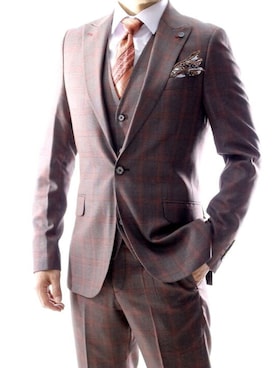 「スーツコーデ」｜【相互】BIN-1 LIMITEDさん（メンズ・170cm）の秋コーディネート