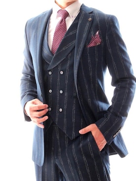 「スーツコーデ」｜【相互】BIN-1 LIMITEDさん（メンズ・170cm）の秋コーディネート