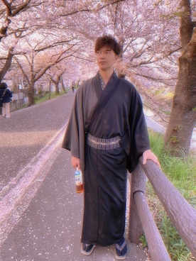 「アイテム（着物）」を使った、【相互】BIN-1 LIMITEDさん（メンズ・170cm）の春コーディネート