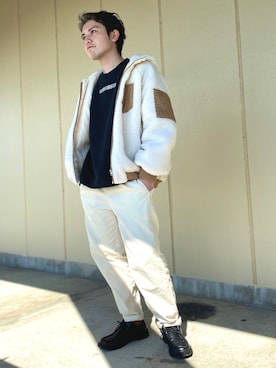 「チロリアンシューズ」｜「アイテム（MA-1）」を使った、まさくんさん（メンズ・170cm）の秋コーディネート