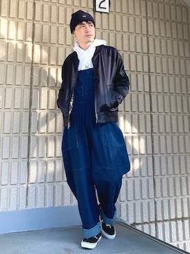 「H&M（エイチ・アンド・エム）のアイテム（ダウンジャケット/コート）」を使った、まさくんさん（メンズ・170cm）の春コーディネート