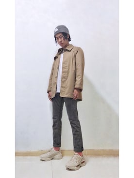 「RIPNDIP（リップンディップ）のアイテム（帽子）」を使った、苍蝇腿上寄居的鲸鱼__さん（メンズ・178cm）の夏コーディネート
