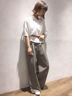 山形真理さん(レディース・156cm)の夏コーディネート