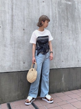 山形真理さん(レディース・156cm)の夏コーディネート