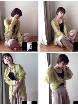 山形真理さん（レディース・155cm）の春コーディネート