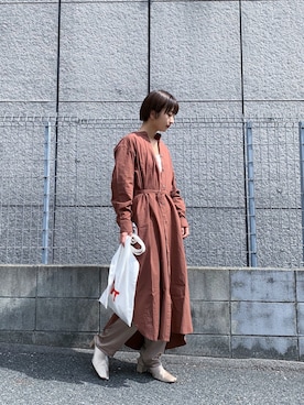 山形真理さん（レディース・155cm）の春コーディネート