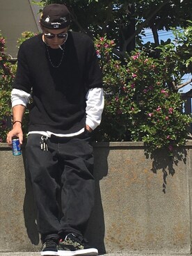 「SASQUATCHfabrix.（サスクワァッチファブリックス）のアイテム」を使った、mtnbさん（メンズ・170cm）の夏コーディネート
