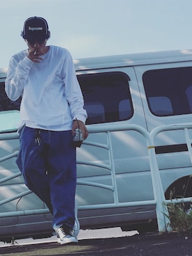 「MARK MCNAIRY（マークマクナイリー）のアイテム」を使った、mtnbさん（メンズ・170cm）の夏コーディネート