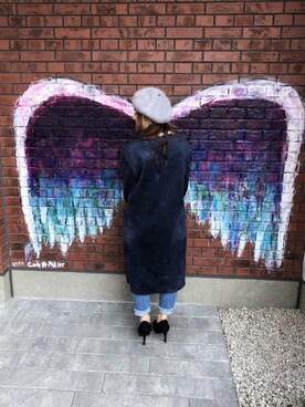 「NANO universe（ナノユニバース）のアイテム（ムートンコート）」を使った、marie08さん（レディース・147cm）の冬コーディネート