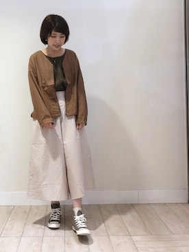 「スモックブラウス」｜h i k a r i *さん（レディース・163cm）の夏コーディネート